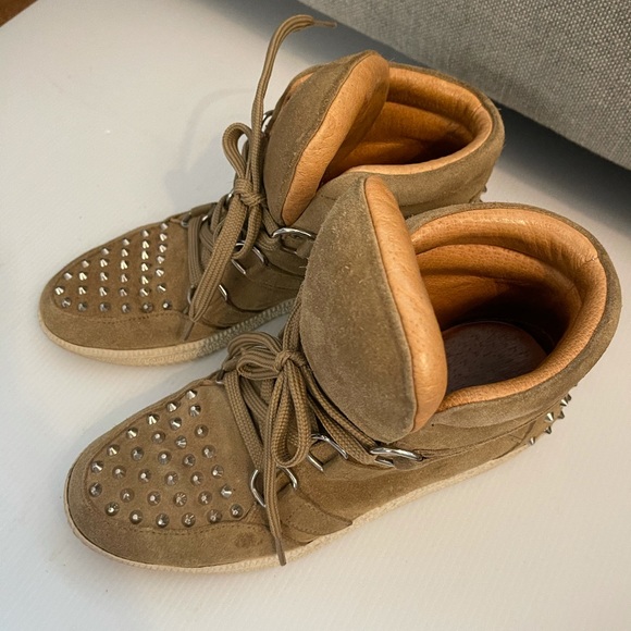 Sandro Light Brown Albatorock High Top Sneakers - Picture 8 of 10